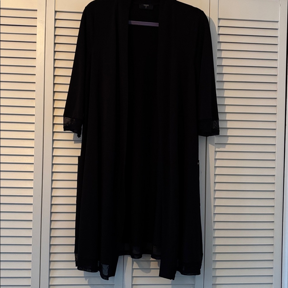 Tahari Elegant Black Cardigan
